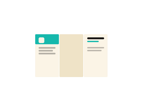 Flat illustration of a tri-fold brochure — Prep To Print NZ