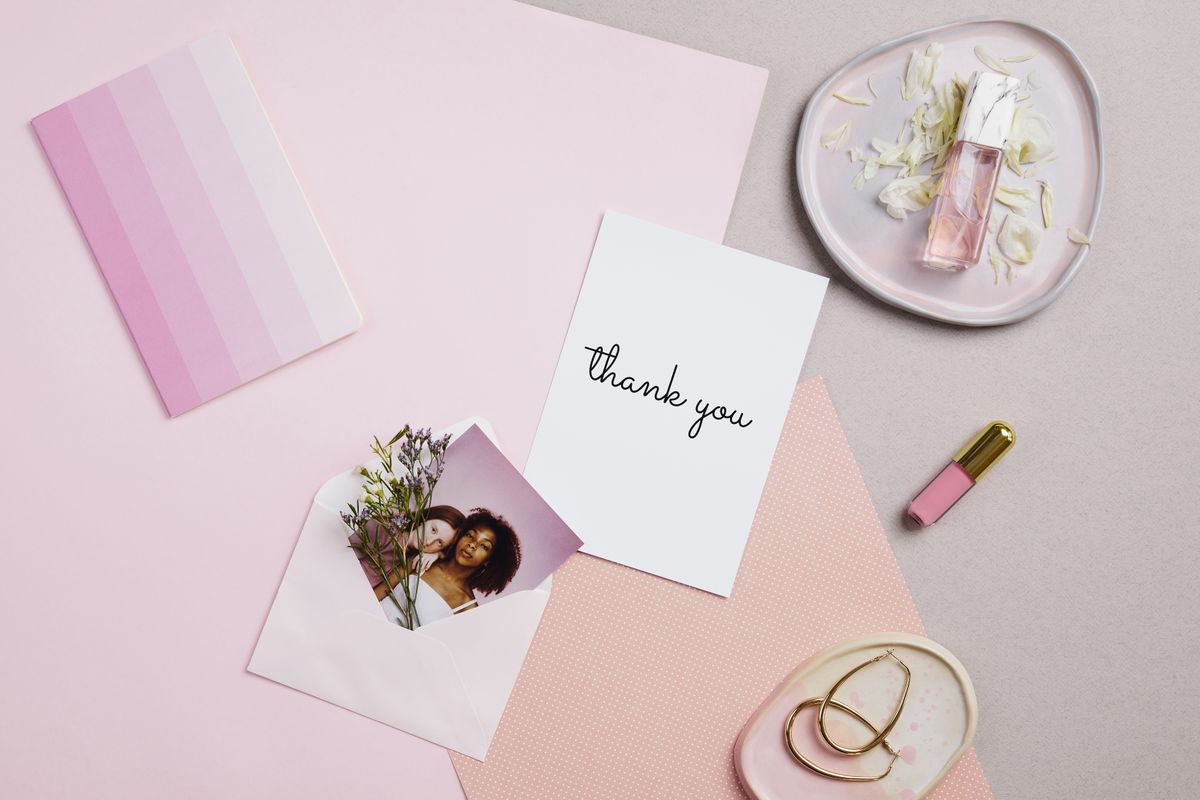 Branded thank-you card packaging insert, NZ